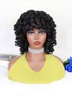 Curly Afro Wigs With Bangs Short Kinky Curly Wigs For Black Women Loose Wave Wig