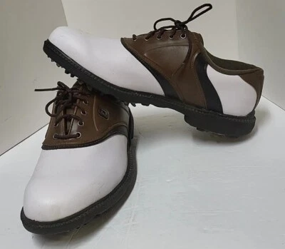 Zapatos de golf FootJoy Originales para hombre 8 M blanco marrón negro 45330. Envío rápido usado en excelente estado Foto 1 de 4