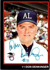 Don Denkinger autographed baseball card (American Umpire) 1988 T&M Sports #8