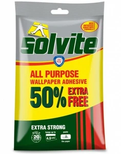 Solvite All-Purpose Extra Strong Wallpaper Paste Adhesive -Hangs up to 4.5 Rolls - Picture 1 of 1