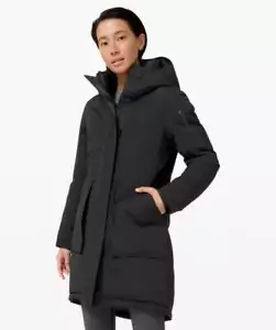 NWT Lululemon Winter Warrior Parka ~ dimensione: 2,,6,8,10,12,14 ~ rosso scuro & CHTE e nero - Foto 1 di 20