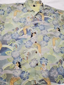 Tommy Bahama Men's XL Hula Girl Palms 100% Silk - Picture 1 of 9