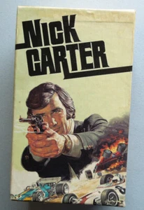 NICK CARTER Vintage 1970's Spy Thriller PAPERBACK BOOK Store Display Box SLEEVE - Picture 1 of 5