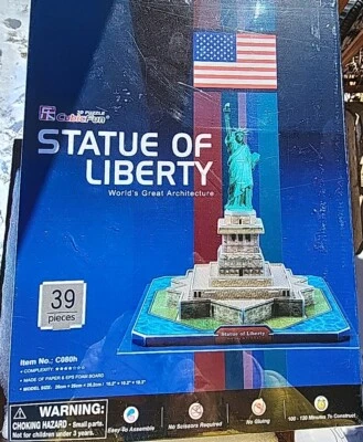 Statue Of Liberty 3D Puzzle - 39 Pcs - Image 1 of 2