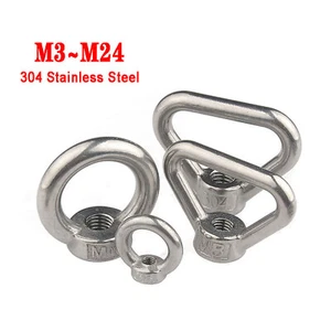 Lifting Eye Muttern A2 304 Edelstahl M3-M24 Ring/Dreieck Emale Augenschrauben - Bild 1 von 8