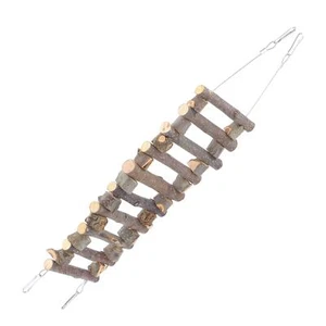 Wooden Pet Ladder Toy for Hamster Mouse Squirrel Parrot 70cm Bendable Bridge - Picture 1 of 12