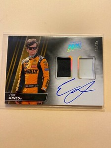A17,314 - 2018 Panini Prime Dual Material Autographs #24 Erik Jones/25