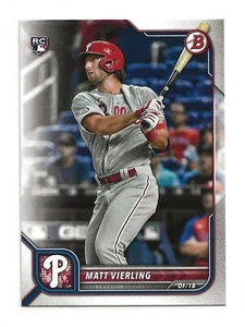 Matt Vierling 2022 Bowman Base Card Philadelphia Phillies (#89) Rookie RC - Bild 1 von 2