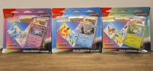Pokémon Prismatic Evolutions Tech Sticker Collection Sealed - Complete Set of 3 - Picture 1 of 4
