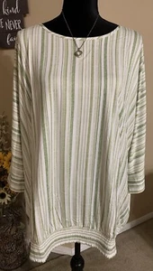 Susan Graver Weekend Cool Touch Dolman Shirt-Palm Leaf-2X A468661 NEW - Picture 1 of 2