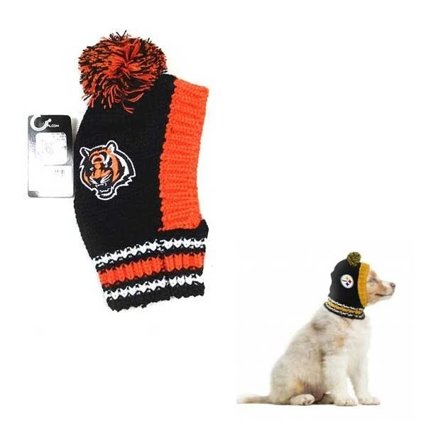 NFL Cincinnati Bengals Perro Gorro Tejido Sombrero Talla Pequeña Foto 1 de 1