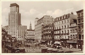 Belgium Anvers Antwerp Place de Meir and Tower Buildings RPPC B41 - Picture 1 of 2
