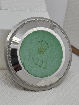 Rolex Caseback  15223 , Stainless Steel, Green Hologram,Mint Condition,Genuine  - Image 1 of 4