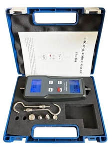 Medidor de fuerza digital Medidor de fuerza de empuje y tracción con sensor externo ±100kgf ±980N - Imagen 1 de 11