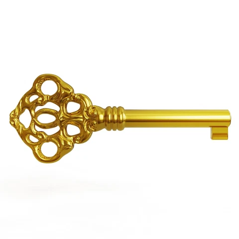 KYF-2 Solid Brass Reproduction Skeleton Key fits Most of The Howard Miller, S Cover