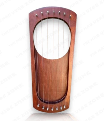 Lyre Harp 7 String Premium Quality Rosewood Musical Instrument Strings+key+bag - Image 1 of 4
