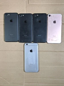 Apple iPhone 7 Lot Of 4 (A1778) & 1 iPhone 6 (A1549) For Parts Only READ** - Picture 1 of 14