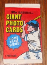 1981 Topps 5X7 Giant photo card-Home team photos-Unopened pack