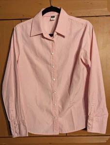 J Crew Button Up Long Sleeve Casual Shirt Womens Medium Slim Fit Pink Blush - Picture 1 of 6
