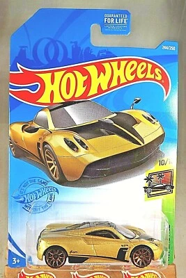 2021 Hot Wheels #244 HW Exotics 10/10 PAGANI HUAYRA Gold w/Gold 10 Spoke Wheels - Image 1 of 4