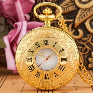 Antique Pocket Watch Quartz Analog Watches for Men Women Necklace Chain Reloj - Picture 1 of 7