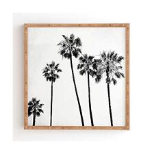 Deny Designs Bree Madden Bamboo Framed Wall Art, 30 in x 30 in, Five Palms