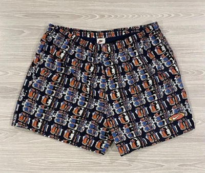 Pantalones Cortos de Natación Vintage Años 90 Nike Geométricos Abstractos Estampado Completo Para Hombre Talla XL Foto 1 de 4