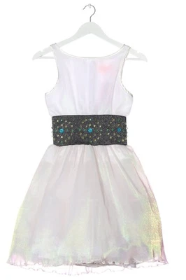 MANOUSH Ballonkleid Damen Kleid Gr. DE 36 weiß-schwarz Glanz-Optik - Bild 1 von 4