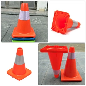 Road Cone Warning Plastic Cones Small Collapsible Safety Training - Picture 1 of 12