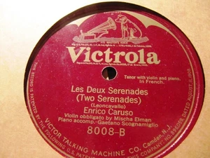 1915 Enrico CARUSO Mischa ELMAN VIOLIN Si Vous l'aviez compris / Deux Serenades - Picture 1 of 2