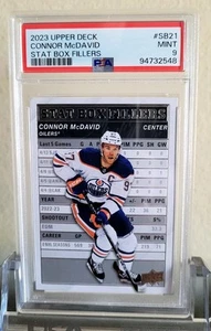 2023-24 Upper Deck #SB21 Connor McDavid  Stat Box Filler PSA 9 MINT Oilers MVP - Picture 1 of 2