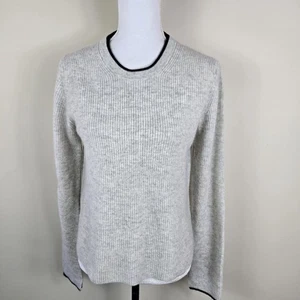 Rag & Bone Sweater Womens Medium Gray 100% Cashmere Crewneck Pullover Soft Knit - Picture 1 of 15