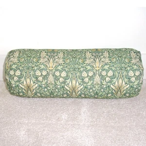 William Morris Green Bolster COVER ONLY Snakeshead 6x16 16x6 Neck Roll Yellow - Picture 1 of 8