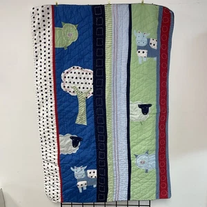 Pottery Barn Kids Farmpatch Bauernhof Scheunenhof Tiere Krippe Quilt  - Bild 1 von 10