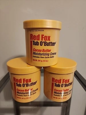 Red Fox Tub O'Butter Cocoa Butter, Moisturizing Creme, 10.5 oz (Pack of 3) - Image 1 of 2