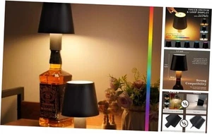 4Pack LED Wireless Wine Bottle Lamp, RGB 5 Modes & CCT Modes Table 4pack Black - Picture 1 of 7