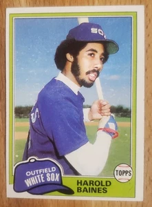 1981 Topps HAROLD BAINES #347 Chicago White Sox Rookie RC HOF - Picture 1 of 2