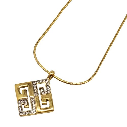 GIVENCHY Collana Oro Strass Accessorio Donna Usato0