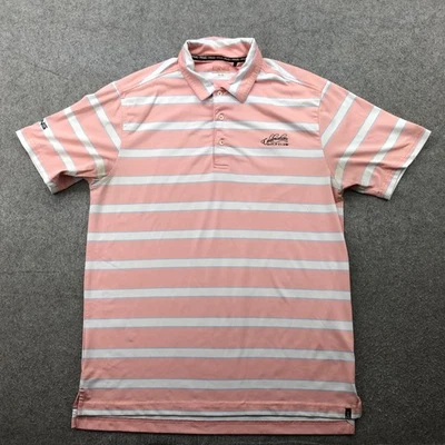 Camisa polo PING para hombre a rayas grandes manga corta celebración de golf club de golf Foto 1 de 4