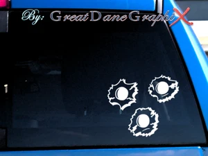 Agujeros de bala - Pegatina de vinilo - Elección de color - ALTA CALIDAD - Imagen 1 de 2