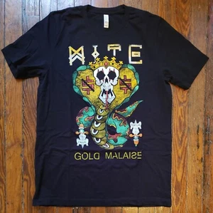GOLD MALAISE Black T-Shirt Size L Skull Crown Fame Fortune Born To Die HTF! - Picture 1 of 3