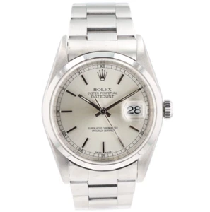 Rolex Datejust 16200 36mm Silver Index Dial Smooth Bezel & Oyster Band - Picture 1 of 10