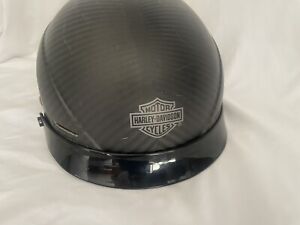 Harley Davidson Carbon Fiber Shell DOT Size Small Half Shell Helmet Matte
