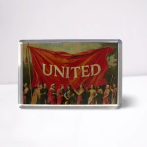 Manchester United Flag Renaissance Artwork Fridge Magnet - Picture 1 of 1