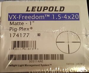 174177 LEUPOLD VX-FREEDOM 1.5-4x20 PIG-PLEX 1" TUBE - NEW IN BOX - FREE US SHIP!