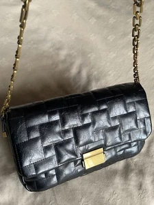 Zara Quilted Shoulder Black Hand Bag - Picture 1 of 14