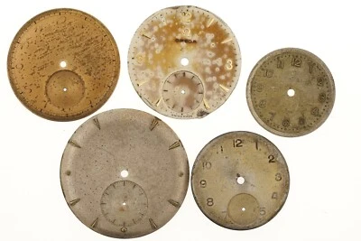 5X OMEGA GENTS VINTAGE WATCH DIALS FACES GENUINE AE204 - Image 1 of 2