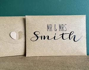 Personalise ANY name Wedding Gift Envelope- Wedding cash envelope,honeymoon fund - Picture 1 of 8