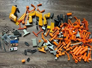 Vintage Aurora Slot Car Junk Yard Parts Lot Supports Risers Triggers + More R404 - Picture 1 of 10