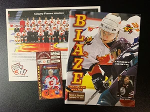 24/02/01 JAROME ORIGINLA CUBIERTA PROGRAMA CALGARY FLAMES Y BOLETO vs EDMONTON OILERS - Imagen 1 de 8